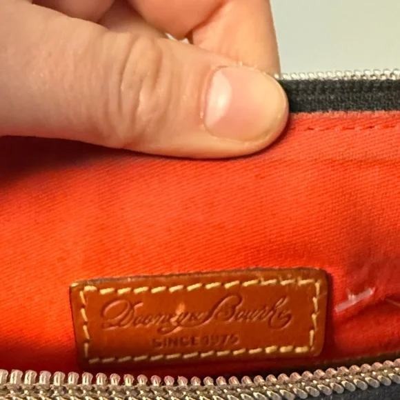 Dooney & Bourke Black Nylon Crossbody with Brown Leather Accents - Picture 5 of 6